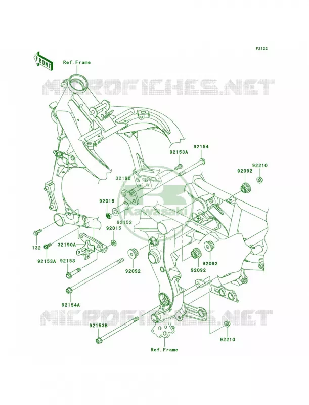 Engine Mount Kawasaki MOTOS 650 2010 ER-6n   ER650CAF