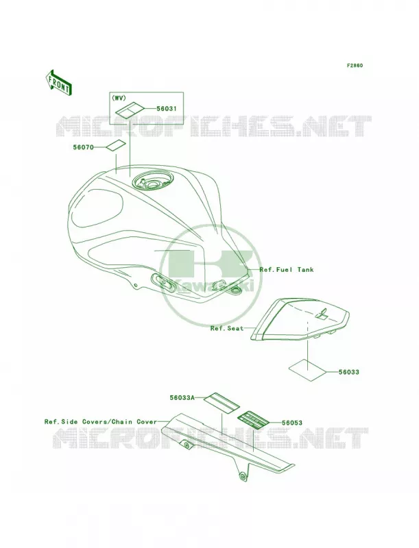 Labels Kawasaki MOTOS 750 2010 Z750   ZR750LAS