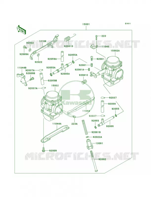CarburetorD6FD7F Kawasaki MOTOS 500 2009 Ninja 500R  EX500D9F