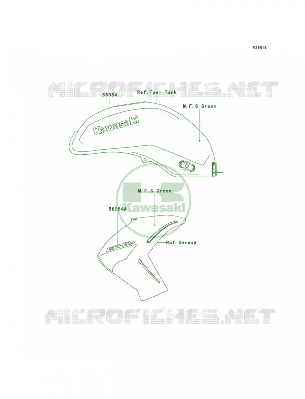 DecalsM.F.S.GreenCBF Kawasaki MOTOS 650 2009 ER-6n   ER650C9F