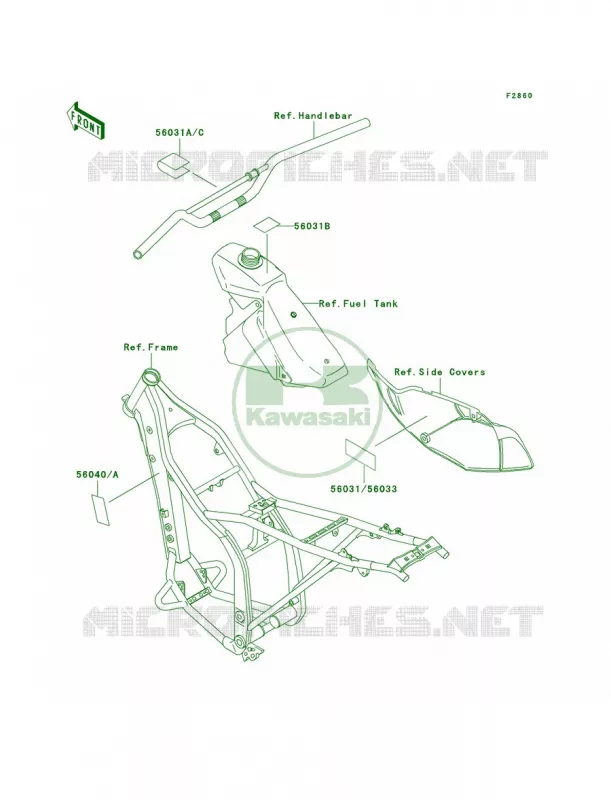 Labels Kawasaki MOTOS 300 1999 KLX300R  KLX300-A4