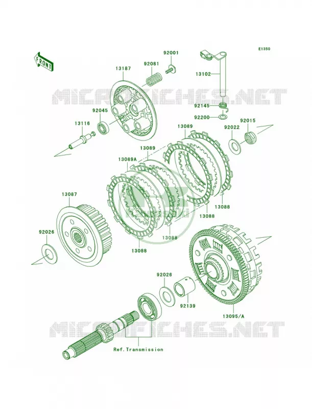 Clutch Kawasaki MOTOS 650 2009 Versys   KLE650A9F