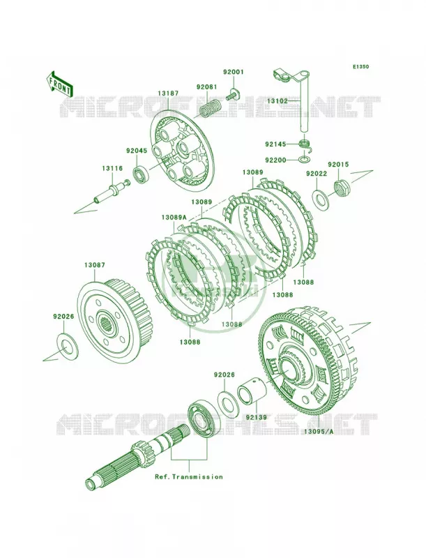Clutch Kawasaki MOTOS 650 2009 Versys   KLE650A9F