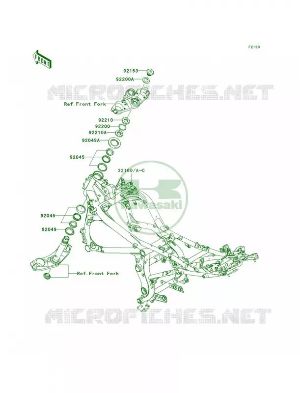 FrameA7FA8F Kawasaki MOTOS 650 2009 Versys   KLE650A9F