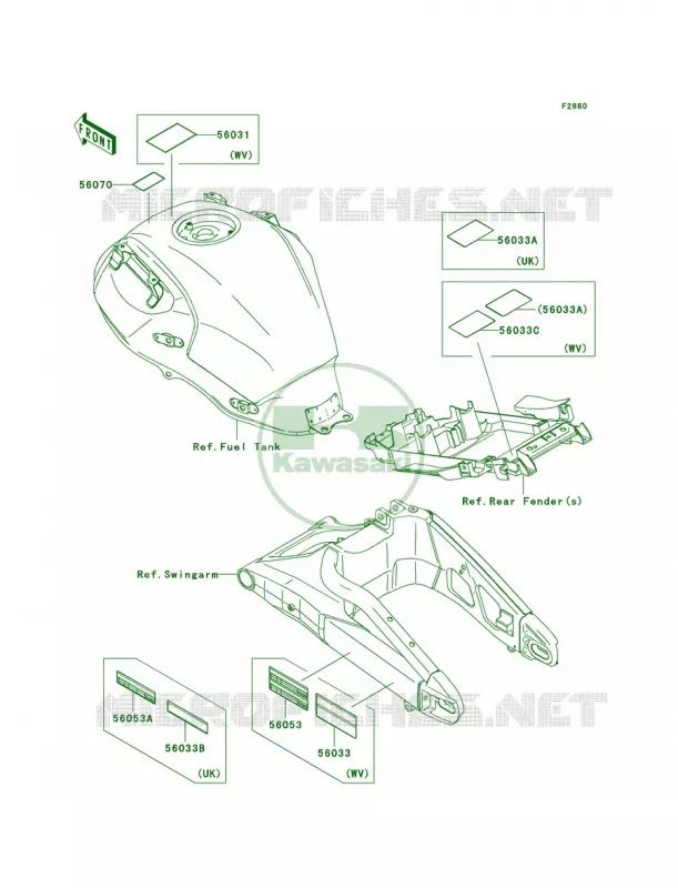 Labels Kawasaki MOTOS 650 2009 Versys   KLE650A9F