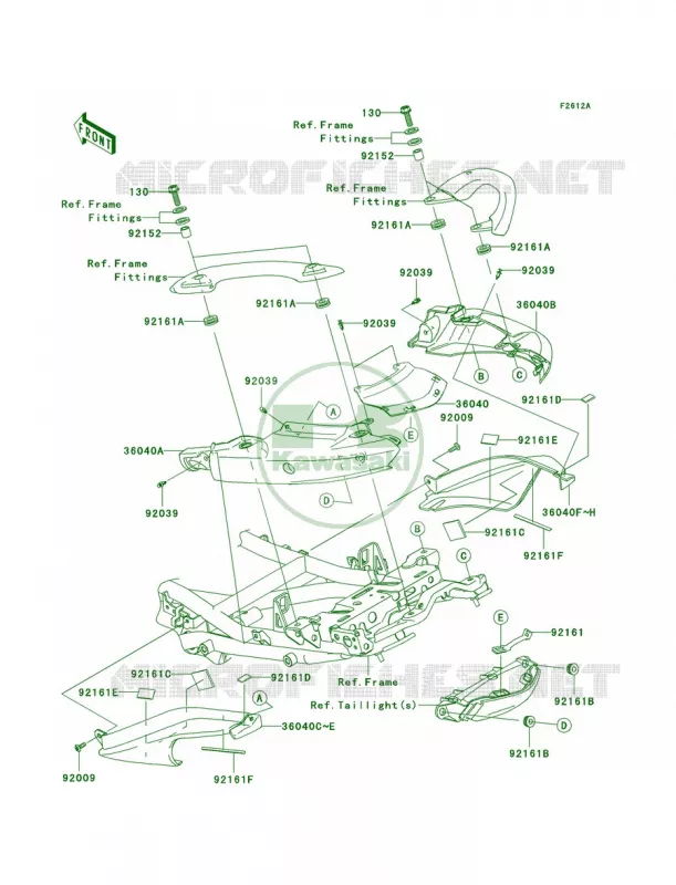 Seat CoverA9F Kawasaki MOTOS 650 2009 Versys   KLE650A9F