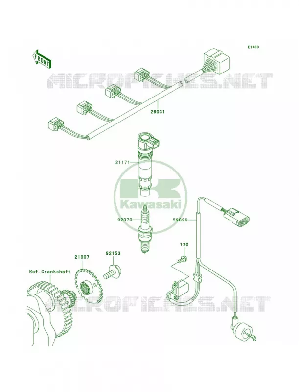 Ignition System Kawasaki MOTOS 1000 2009 Z1000   ZR1000B9F