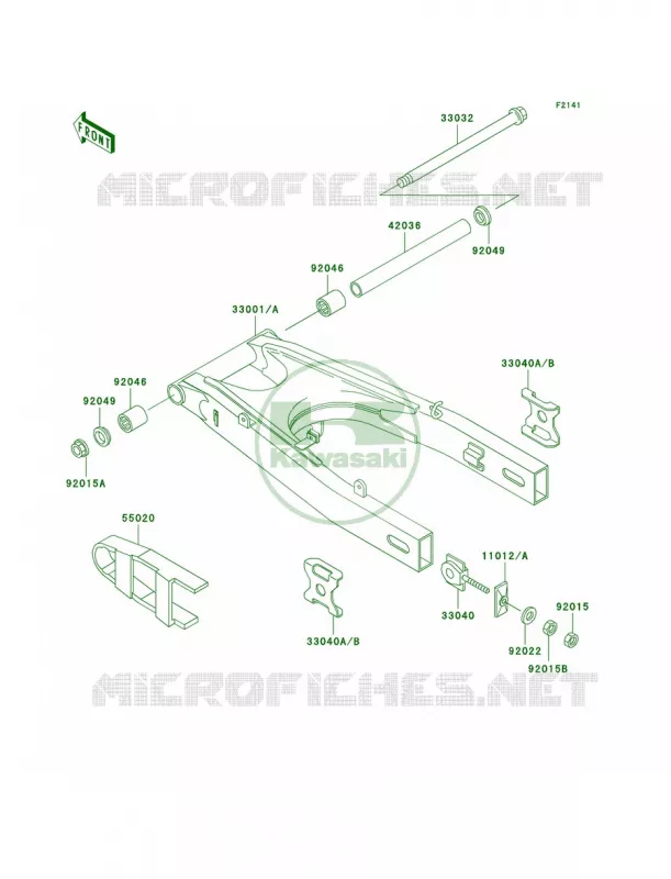 Swingarm Kawasaki MOTOS 500 2008 Ninja 500R  EX500D8F