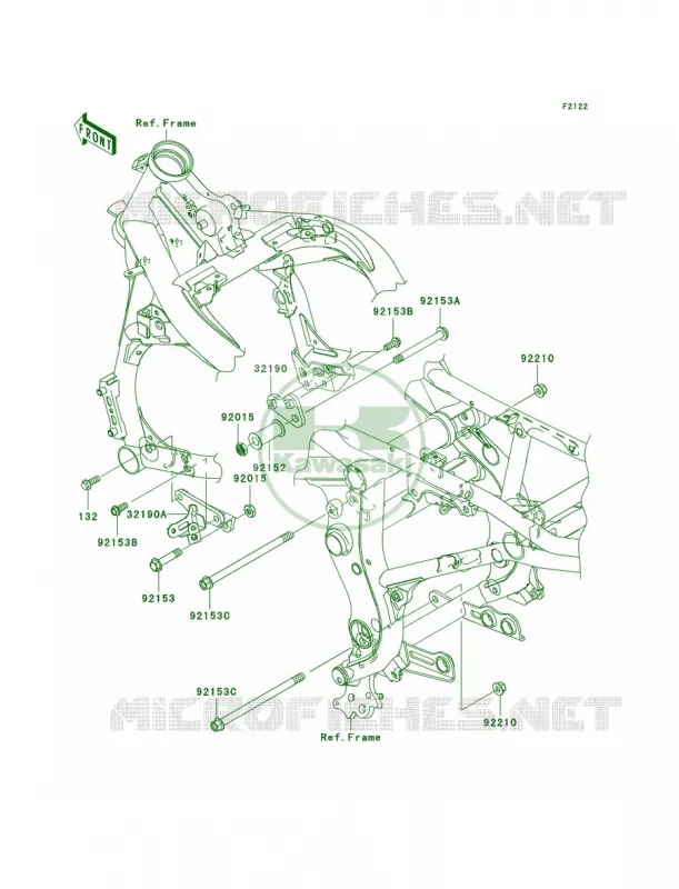 Engine Mount Kawasaki MOTOS 650 2008 ER-6n   ER650A8F