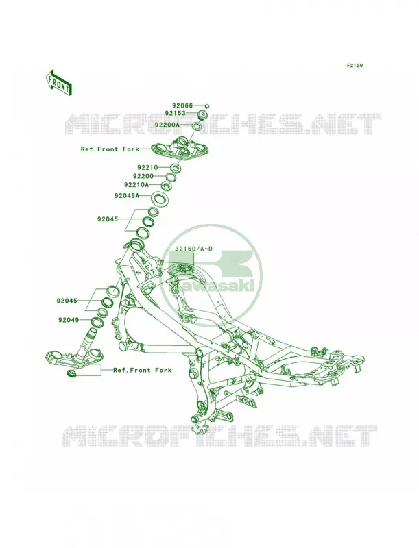 Frame Kawasaki MOTOS 650 2008 ER-6n   ER650A8F