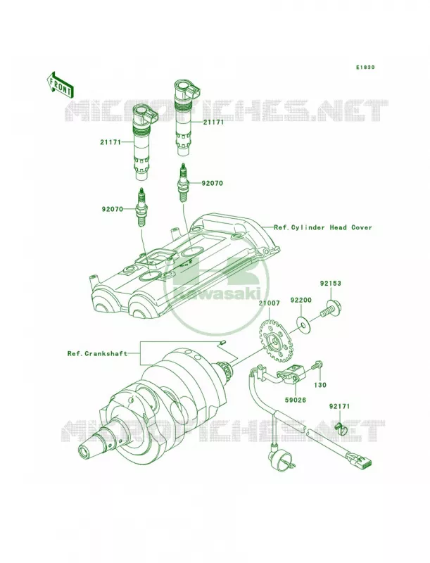 Ignition System Kawasaki MOTOS 650 2008 ER-6n   ER650A8F