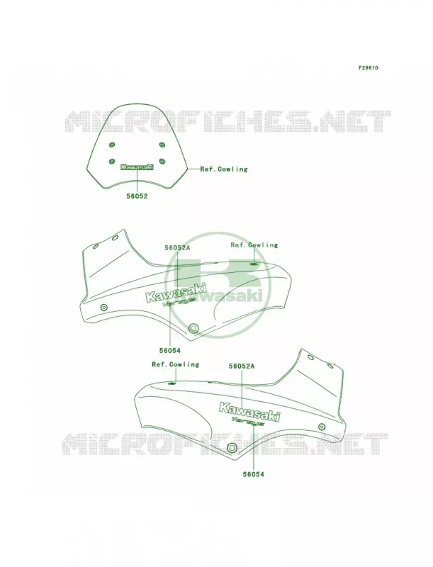 DecalsBlueA9FCAUS Kawasaki MOTOS 650 2008 Versys   KLE650A8F