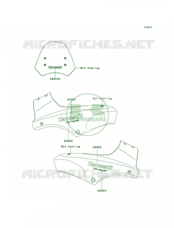 DecalsGreenA9F Kawasaki MOTOS 650 2008 Versys   KLE650A8F