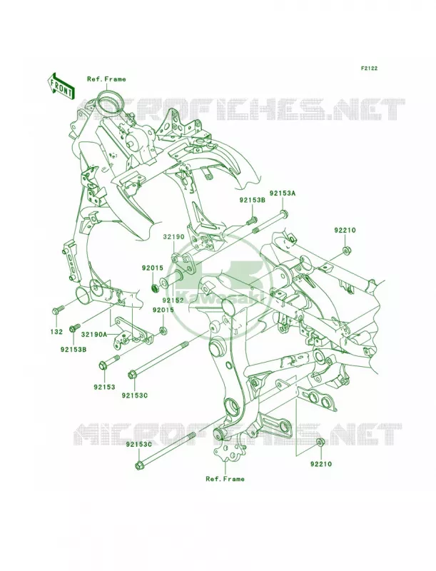 Engine Mount Kawasaki MOTOS 650 2008 Versys   KLE650A8F