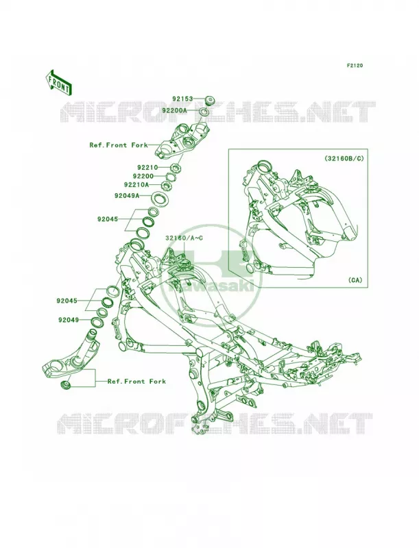 FrameA9F Kawasaki MOTOS 650 2008 Versys   KLE650A8F