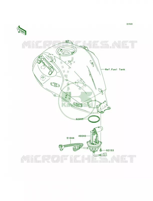 Fuel Pump Kawasaki MOTOS 650 2008 Versys   KLE650A8F