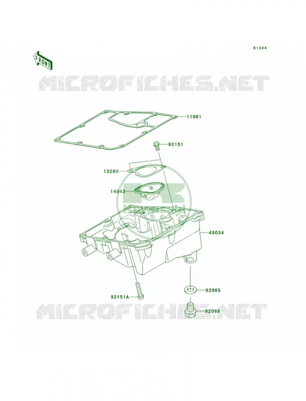 Oil Pan Kawasaki MOTOS 650 2008 Versys   KLE650A8F