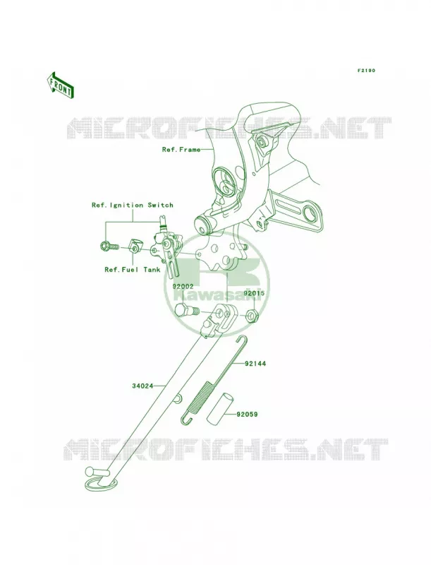 Stands Kawasaki MOTOS 650 2008 Versys   KLE650A8F