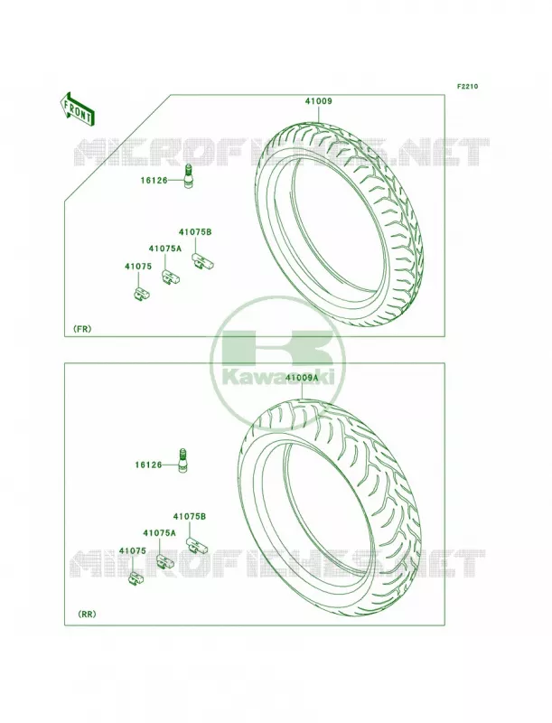 Tires Kawasaki MOTOS 650 2008 Versys   KLE650A8F