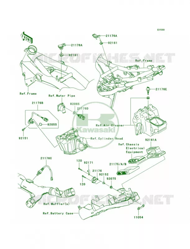 Fuel Injection Kawasaki MOTOS 1000 2008 Z1000   ZR1000B8F