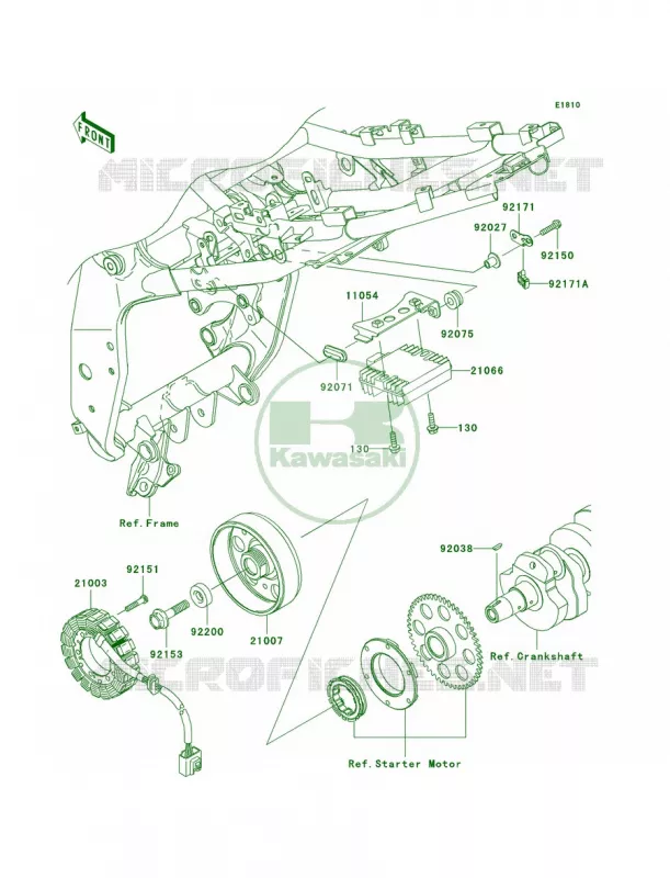 Generator Kawasaki MOTOS 1000 2008 Z1000   ZR1000B8F