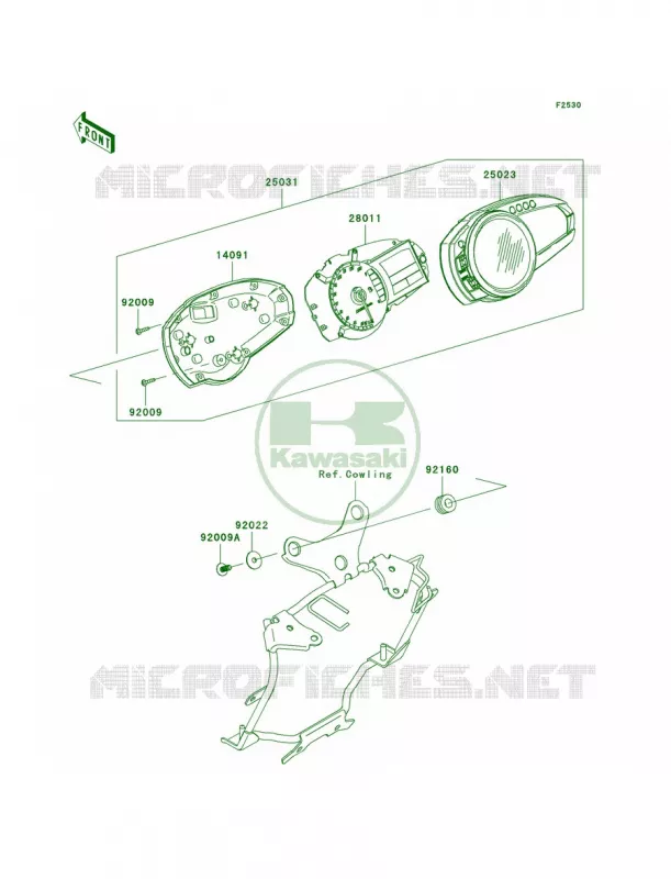 Meters Kawasaki MOTOS 1000 2008 Z1000   ZR1000B8F