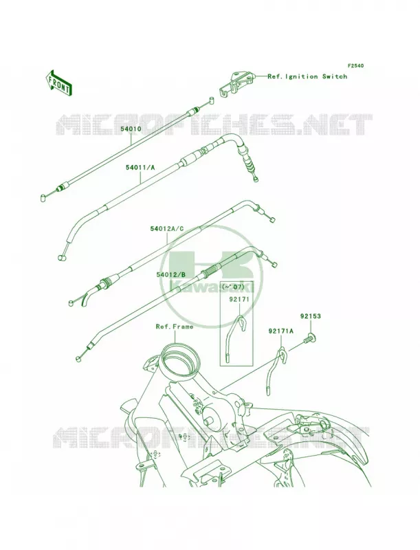 Cables Kawasaki MOTOS 650 2007 ER-6n   ER650A7F