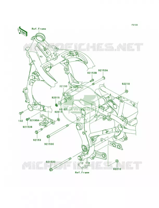 Engine Mount Kawasaki MOTOS 650 2007 ER-6n   ER650A7F