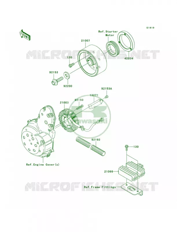 Generator Kawasaki MOTOS 650 2007 ER-6n   ER650A7F