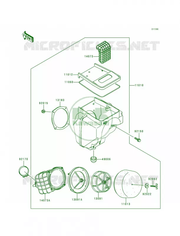 Air Cleaner Kawasaki MOTOS 200 1998 KDX200  KDX200-H4
