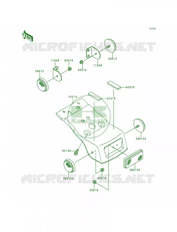 Reflectors Kawasaki MOTOS 200 1998 KDX200  KDX200-H4