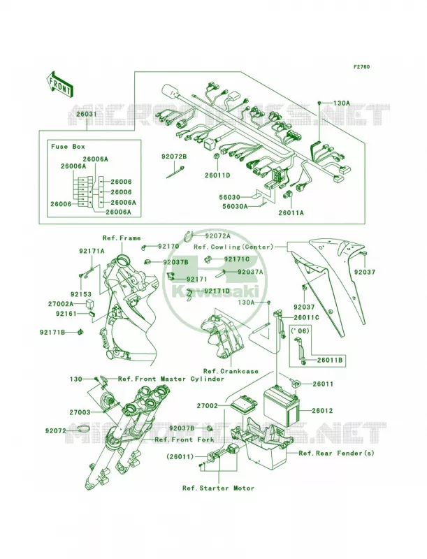 Chassis Electrical Equipment Kawasaki MOTOS 650 2007 Ninja 650R  EX650A7F