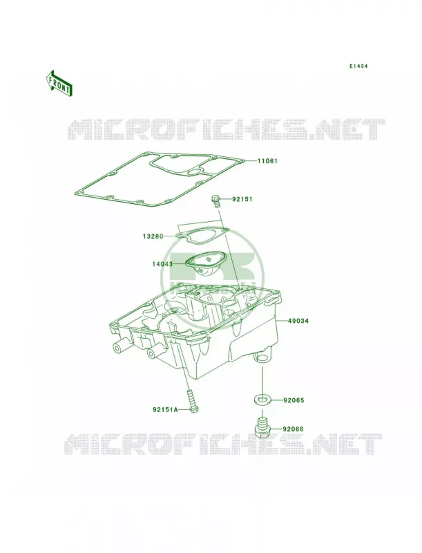 Oil Pan Kawasaki MOTOS 650 2007 Ninja 650R  EX650A7F