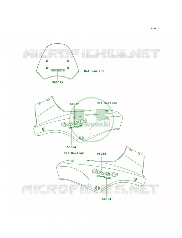 DecalsGreenA9F Kawasaki MOTOS 650 2007 Versys   KLE650A7F