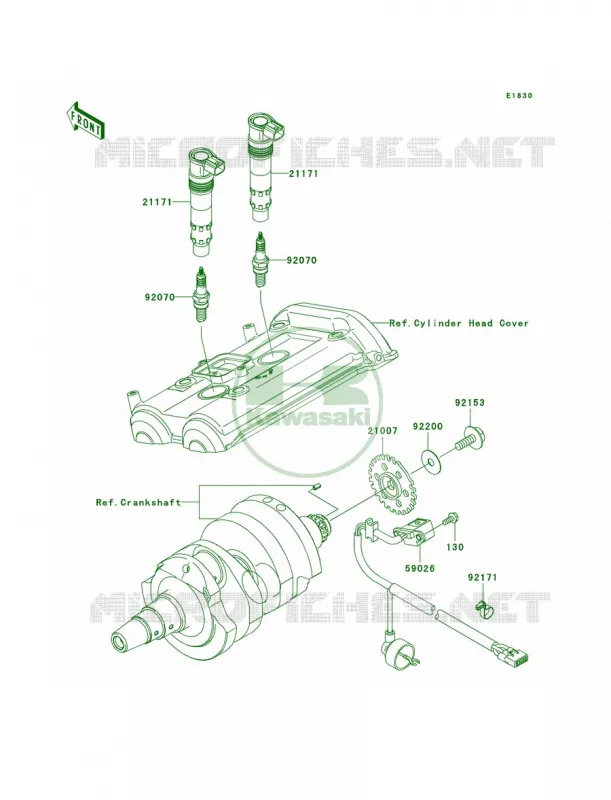 Ignition System Kawasaki MOTOS 650 2007 Versys   KLE650A7F