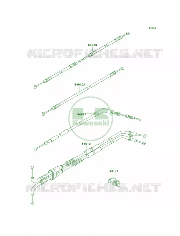 Cables Kawasaki MOTOS 1000 2007 Z1000  ZR1000B7F