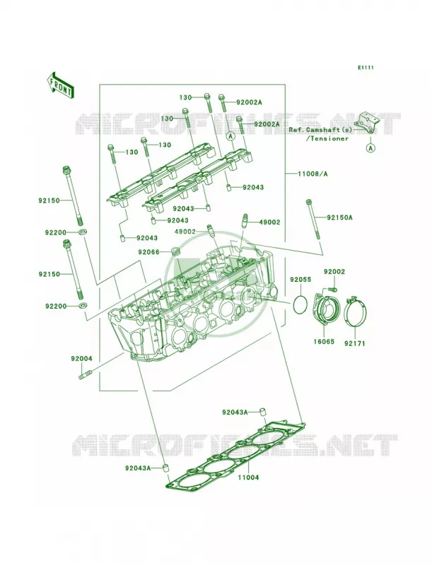 Cylinder Head Kawasaki MOTOS 1000 2007 Z1000  ZR1000B7F