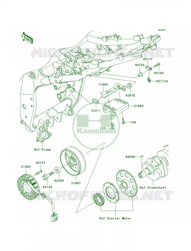 Generator Kawasaki MOTOS 1000 2007 Z1000  ZR1000B7F