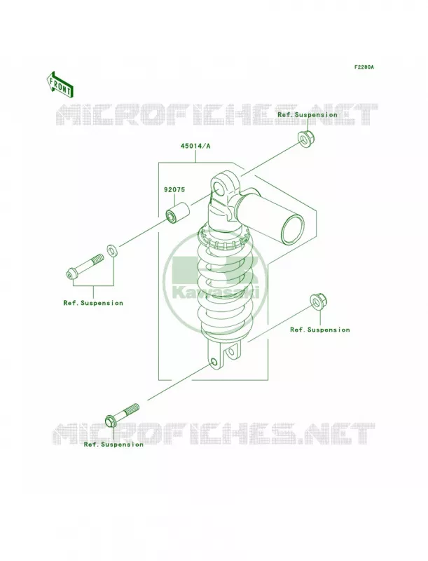 Shock AbsorbersB9F Kawasaki MOTOS 1000 2007 Z1000  ZR1000B7F
