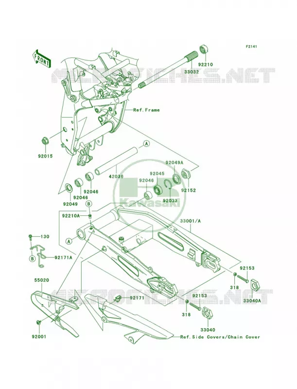Swingarm Kawasaki MOTOS 1000 2007 Z1000  ZR1000B7F