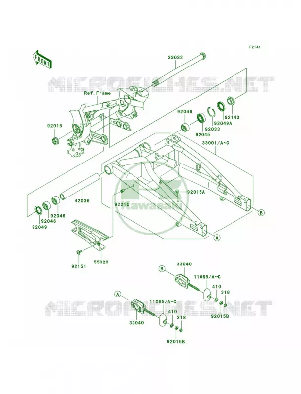 Swingarm Kawasaki MOTOS 650 2006 Ninja 650R  EX650A6F