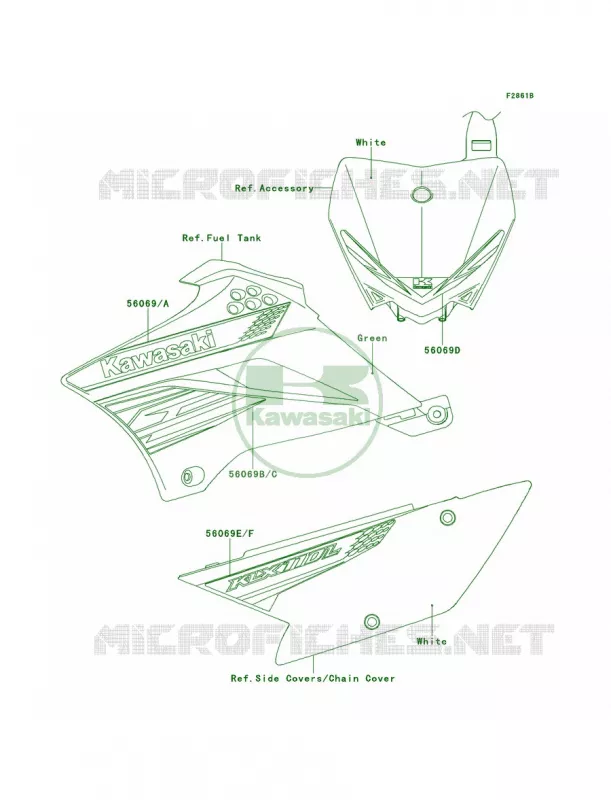 DecalsDCF Kawasaki MOTOS 110 2013 KLX110L  KLX110DDF