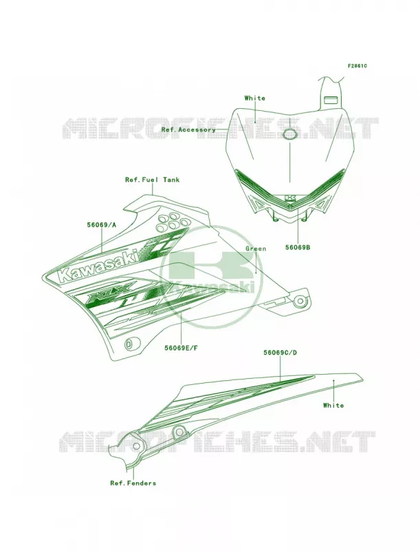 DecalsDDF Kawasaki MOTOS 110 2013 KLX110L  KLX110DDF