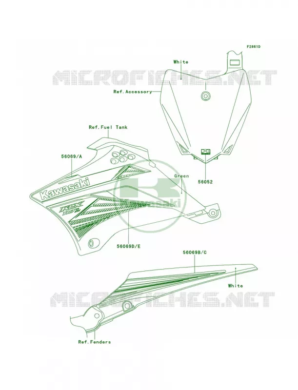DecalsDEF Kawasaki MOTOS 110 2013 KLX110L  KLX110DDF