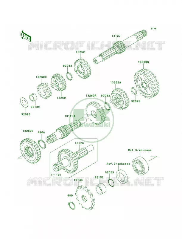 Transmission Kawasaki MOTOS 110 2013 KLX110L  KLX110DDF
