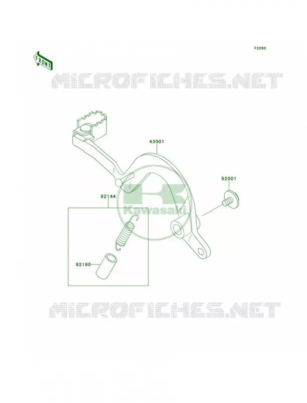 Brake Pedal Kawasaki MOTOS 220 1998 KDX220R  KDX220-A5