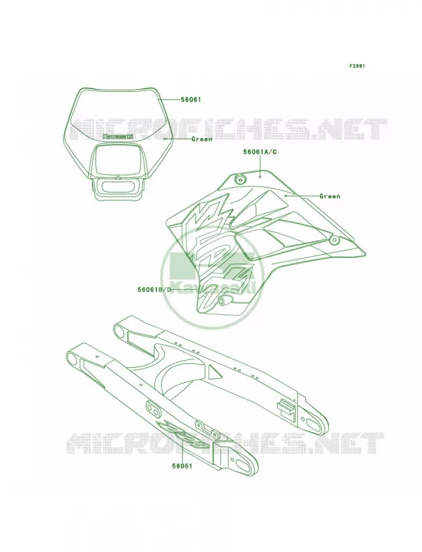 DecalsKDX220-A4 Kawasaki MOTOS 220 1998 KDX220R  KDX220-A5