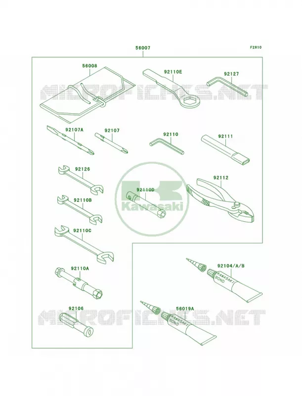 Owner's Tools Kawasaki MOTOS 1000 2006 Z1000  ZR1000A6F