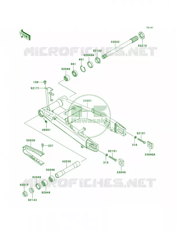 Swingarm Kawasaki MOTOS 1000 2006 Z1000  ZR1000A6F