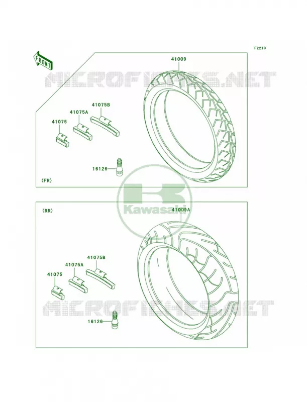 Tires Kawasaki MOTOS 1000 2006 Z1000  ZR1000A6F